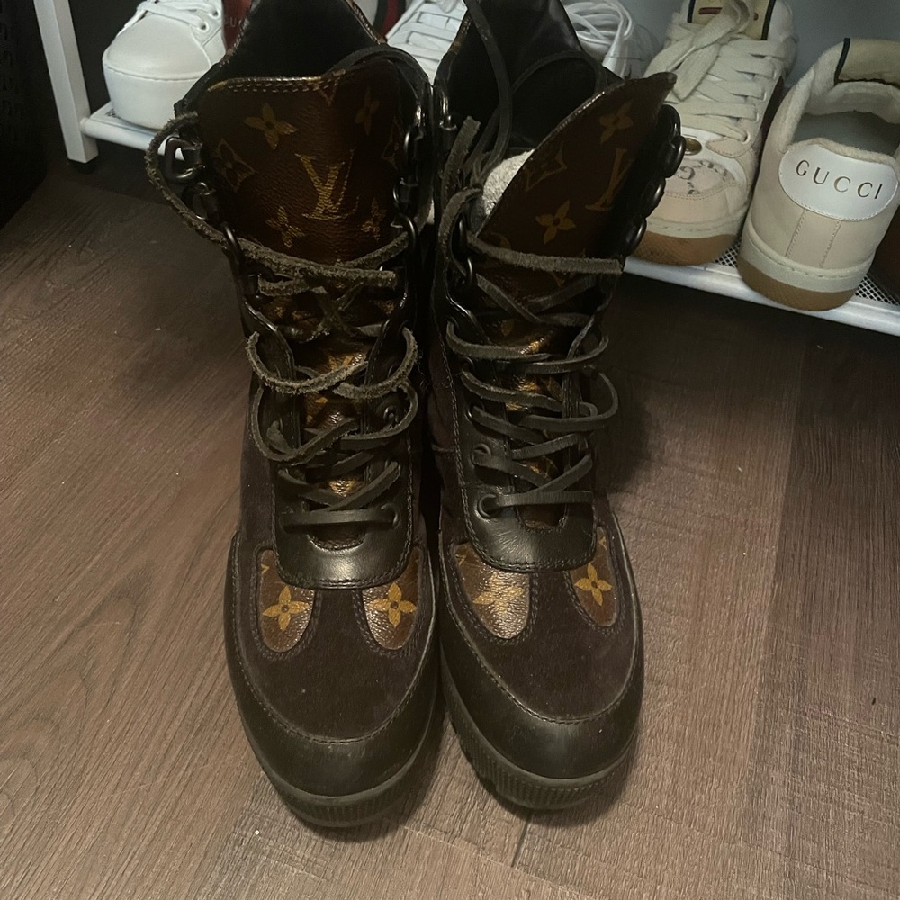 Louis Vuitton Dark Brown Monogram Boots